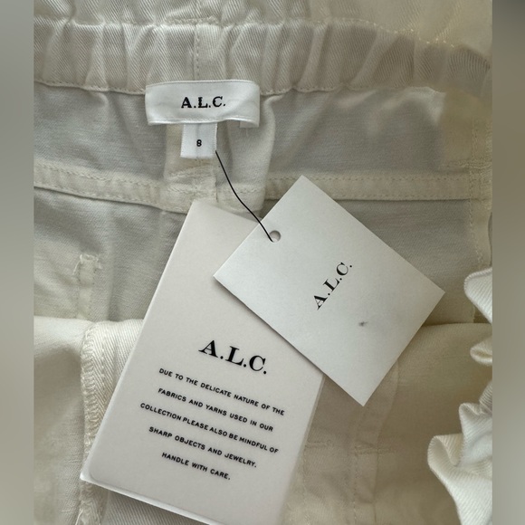 A.L.C paperbag Thomas Pant white/ivory canvas 8 NWT - Picture 9 of 9